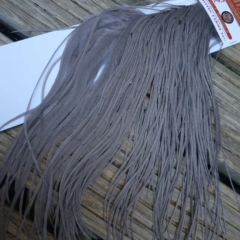 Whiting 1/2 BRONZE Grade Dry Fly Rooster Saddle in Medium Dun-4